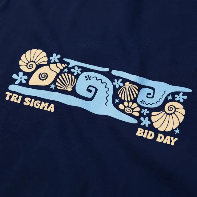 Sigma Sigma Sigma Seashell Wave Bid Day Tank