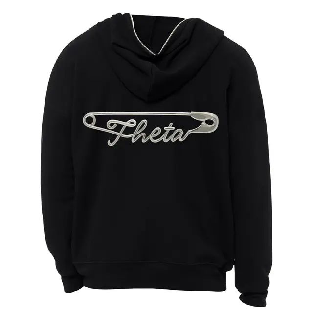 Safety Pin Text PR Hoodie for Kappa Alpha Theta