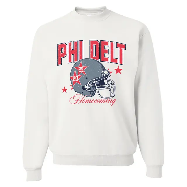 Phi Delta Theta Football Helmet Homecoming Crewneck 2