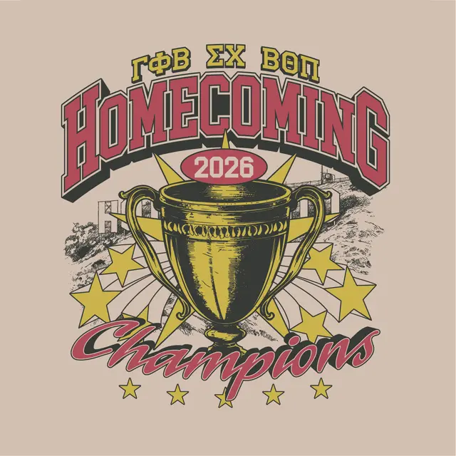 Alpha Chi Omega Homecoming Champion Trophy Shirt
