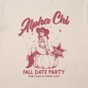 Alpha Chi Omega Vintage Cowgirl Graphic Date Party Sweater