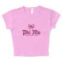 Phi Mu Elegant Bow Graphic Recruitment Shirt 2