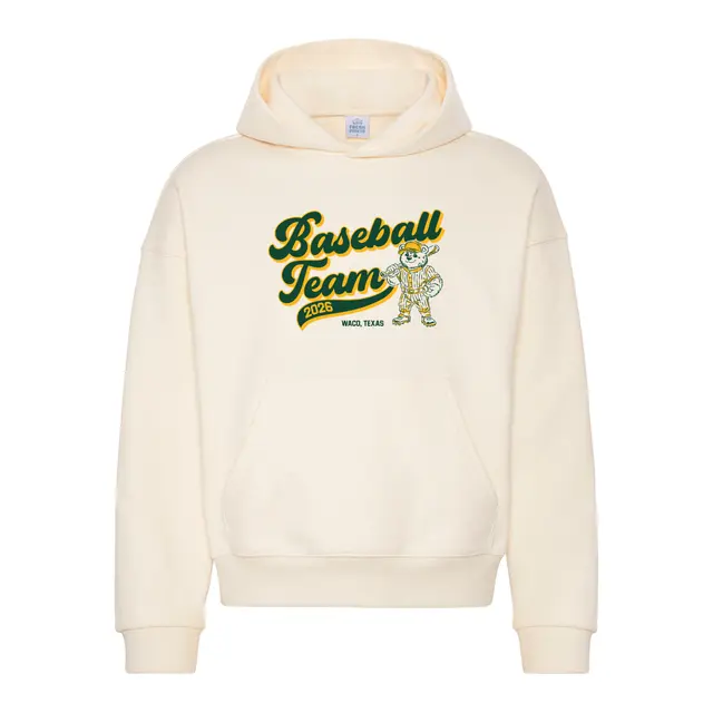 Baseball Team Playful Bear Illustration PR Hoodie 2