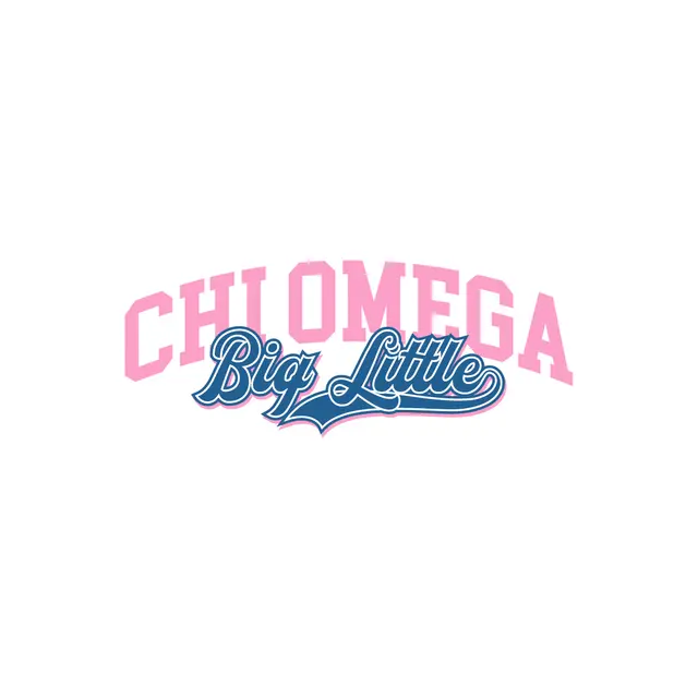 Chi Omega Bold Pink and Blue Big Little Reveal Tank