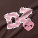 Delta Zeta Striped Text Heart Parents Weekend Sweater