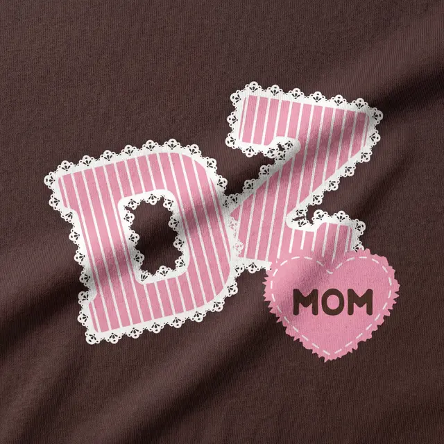 Delta Zeta Striped Text Heart Parents Weekend Sweater