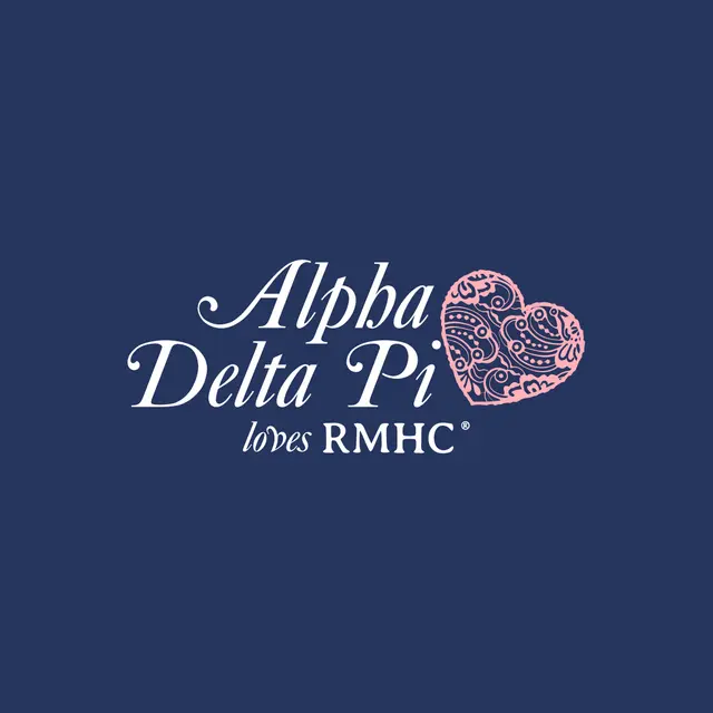 Alpha Delta Pi Paisley Pattern Heart and Script Philanthropy Shirt
