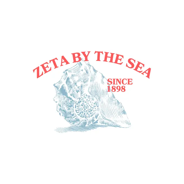 Zeta Tau Alpha Seashell Graphic PR Shirt
