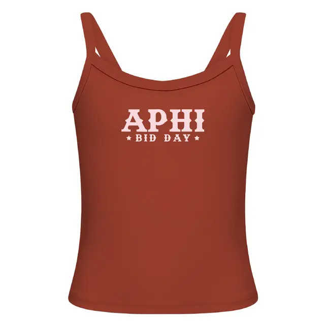 Alpha Phi Bold Block Letters Bid Day Tank 2