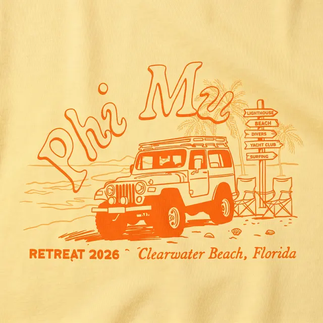 Phi Mu Jeep Illustration Retreat Sweater