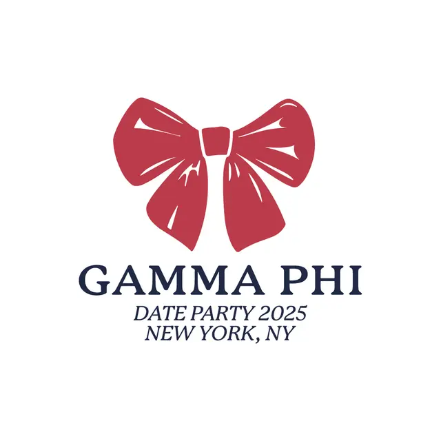Gamma Phi Beta Bold Red Bow Date Party Crewneck