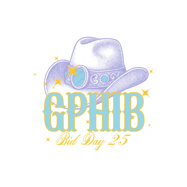Gamma Phi Beta Western Hat Bid Day Shirt