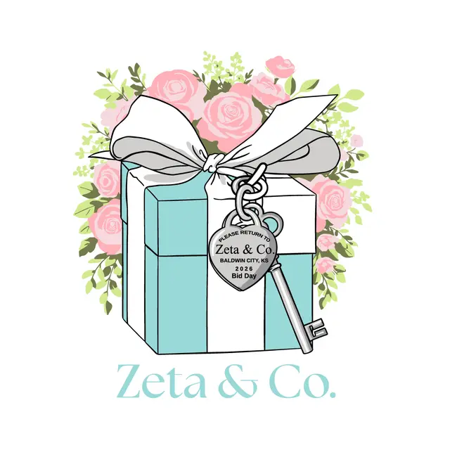Zeta Tau Alpha Gift Box and Key Rush Shirt