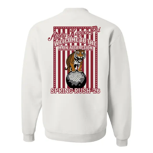 Tiger and Disco Ball Graphic Spring Rush Crewneck 2