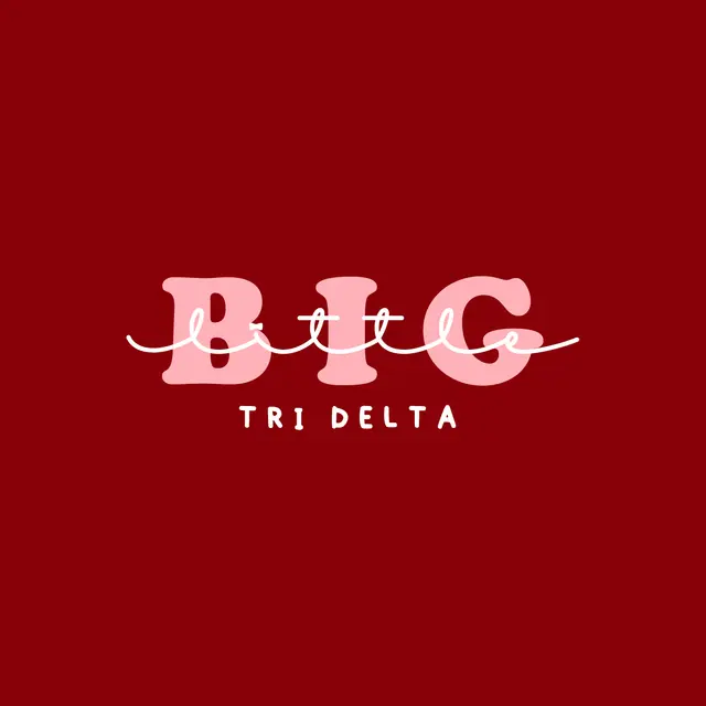 Delta Delta Delta Playful Texts Big Little Reveal Tank