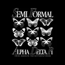 Alpha Delta Pi Butterfly Pattern Semi Formal Shirt