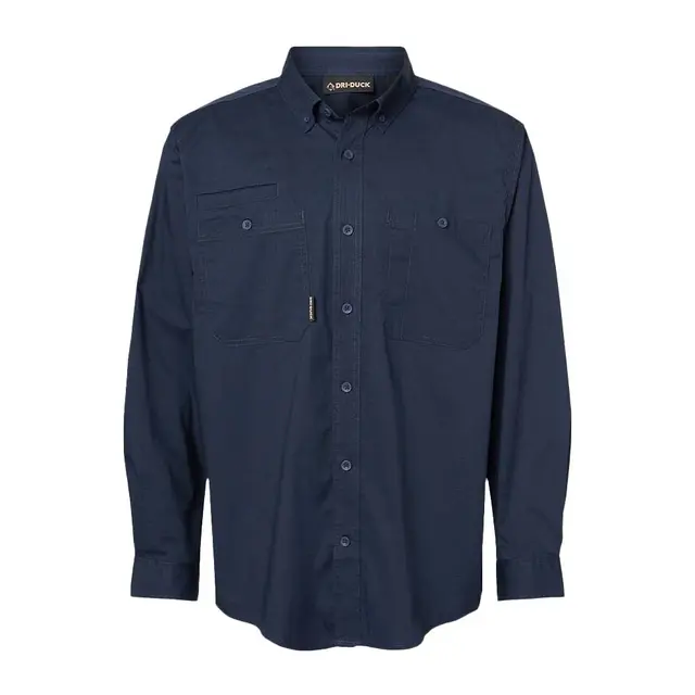Craftsman Woven Shirt Deep Blue Front
