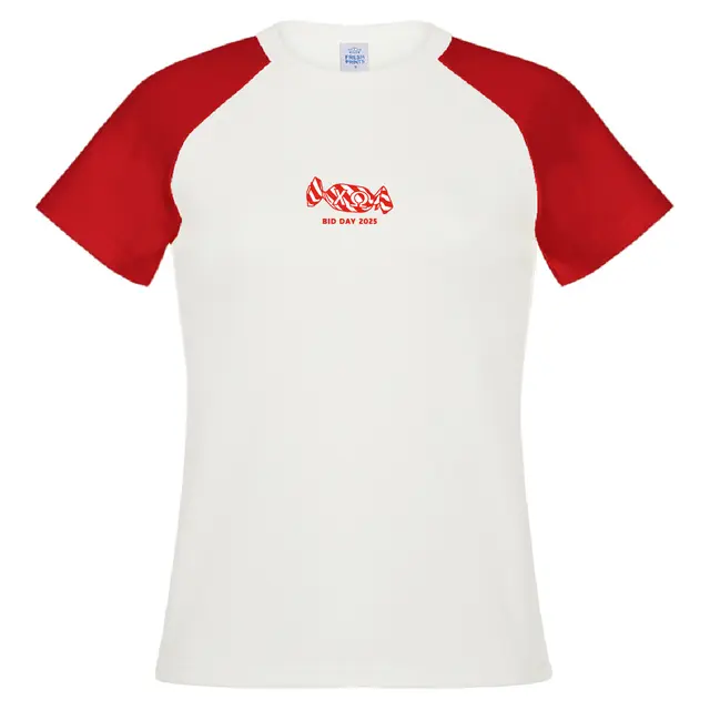 Chi Omega Candy Wrapper Design Rush & Bid Shirt-2