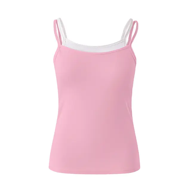 Fresh Prints FP122 Bailey Layered Tank Light Pink White mto Back