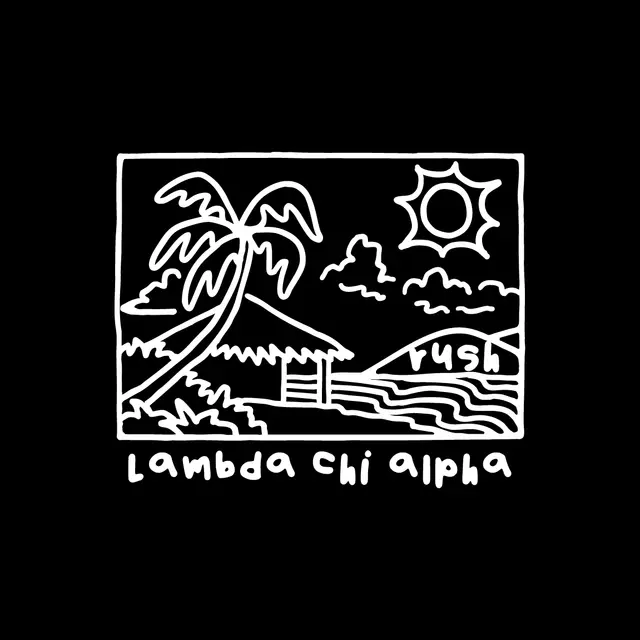Lambda Chi Alpha Beach Scene Rush Shirt