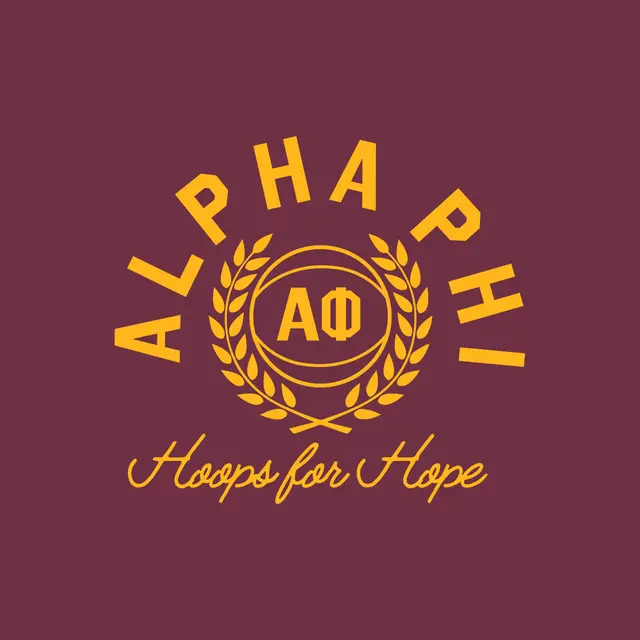Alpha Phi Bold Wreath Text Philanthropy Sweater