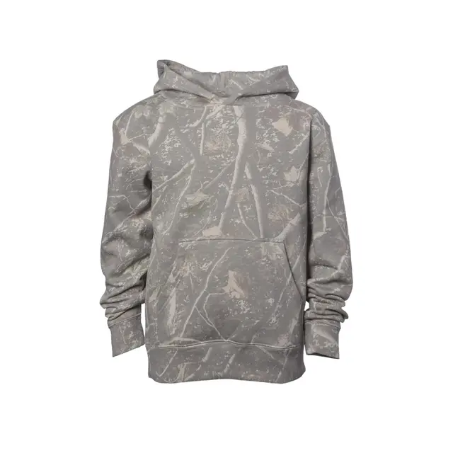 Independent Trading Co. Youth Midweight Hooded Sweatshirt Deadwood Camo Front