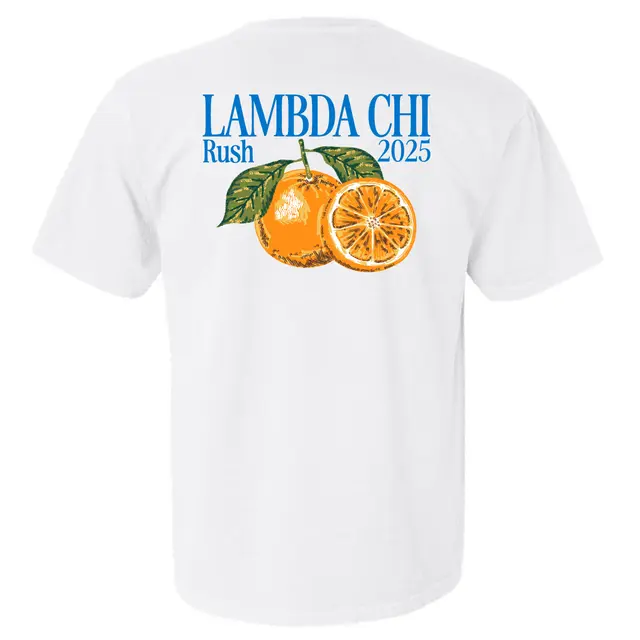 Lambda Chi Alpha Orange Illustration Rush Shirt 2