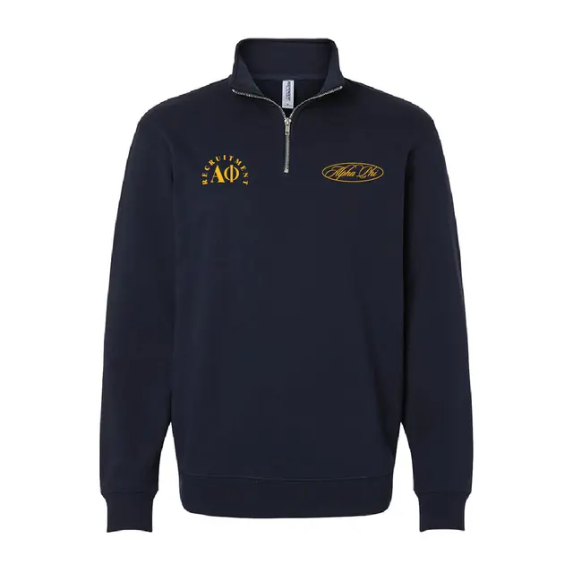 Alpha Phi Gold Texts and Oval Recruitment Sweater 2