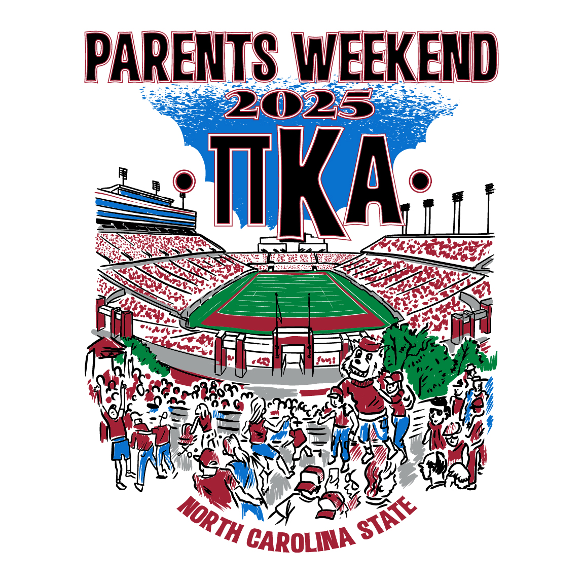 Pi Kappa Alpha Football Stadium with Crowds and Mascot Parent's Weekend ...