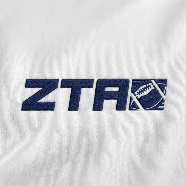 Zeta Tau Alpha Bold Lettering Football Graphic PR Shorts
