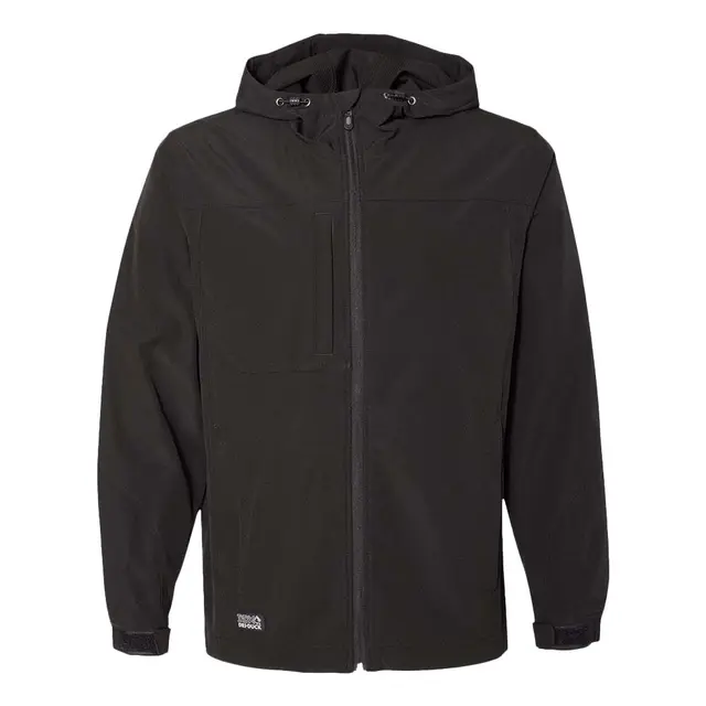 Apex Soft Shell Hooded Jacket Black Front