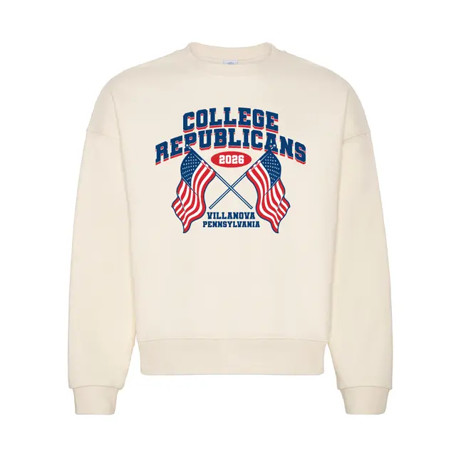 College Republicans Crossed Flags Graphic PR Crewneck 2