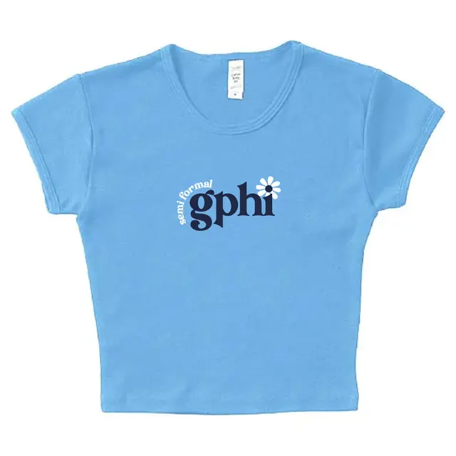 Gamma Phi Beta Bold Text and Daisy Semi Formal Shirt 2