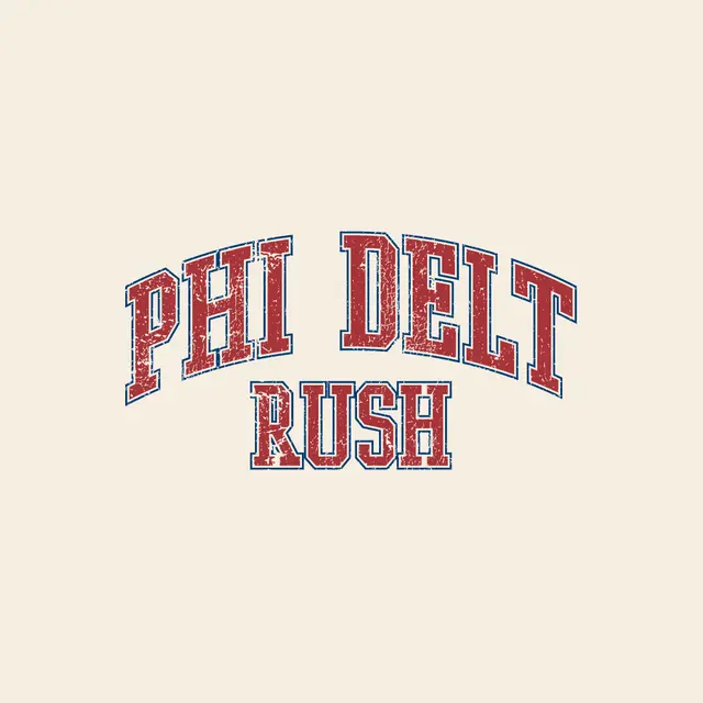 Phi Delta Theta Distressed Block Letters Rush Hoodie