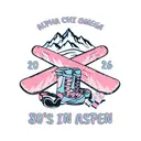 Alpha Chi Omega Pink Snowboards Aspen PR Shirt
