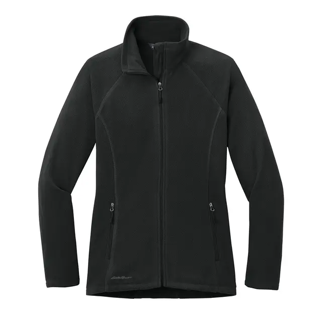 Eddie Bauer Women's Full-Zip Microfleece Jacket Black Front