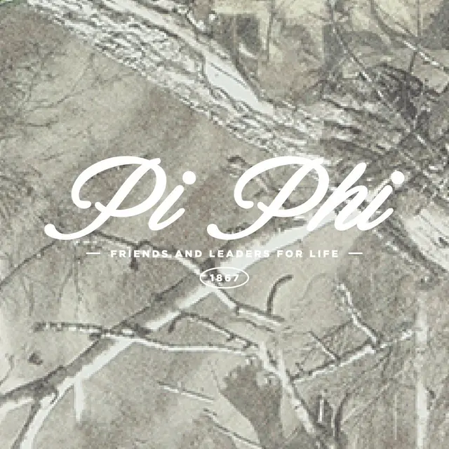 Pi Beta Phi Elegant Script with Camo PR Hoodie