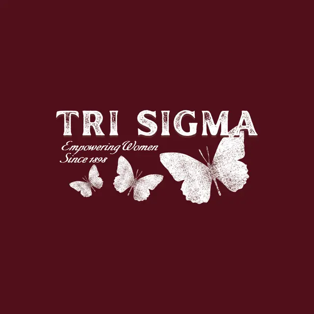 Sigma Sigma Sigma Rustic Butterflies Graphic PR Shirt