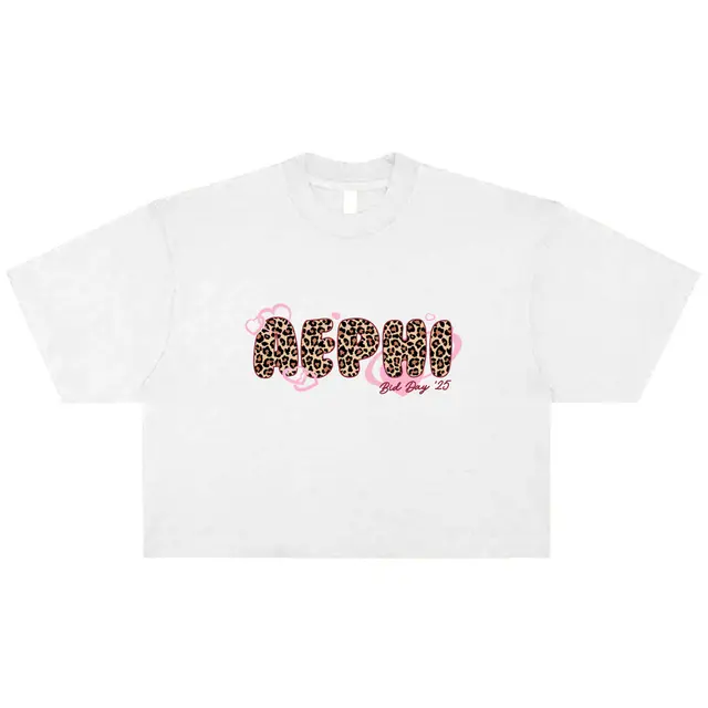 Alpha Epsilon Phi Leopard Print with Hearts Bid Day Shirts 2