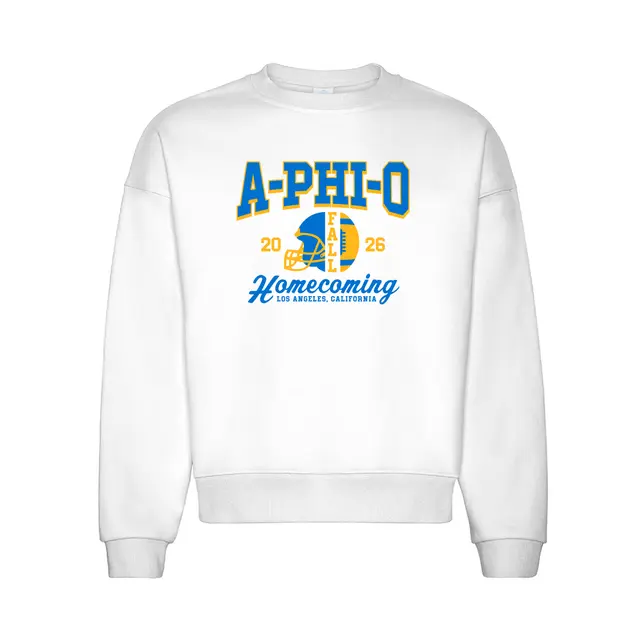 Alpha Phi Omega Bold Block Lettering Football Homecoming Hoodie 2