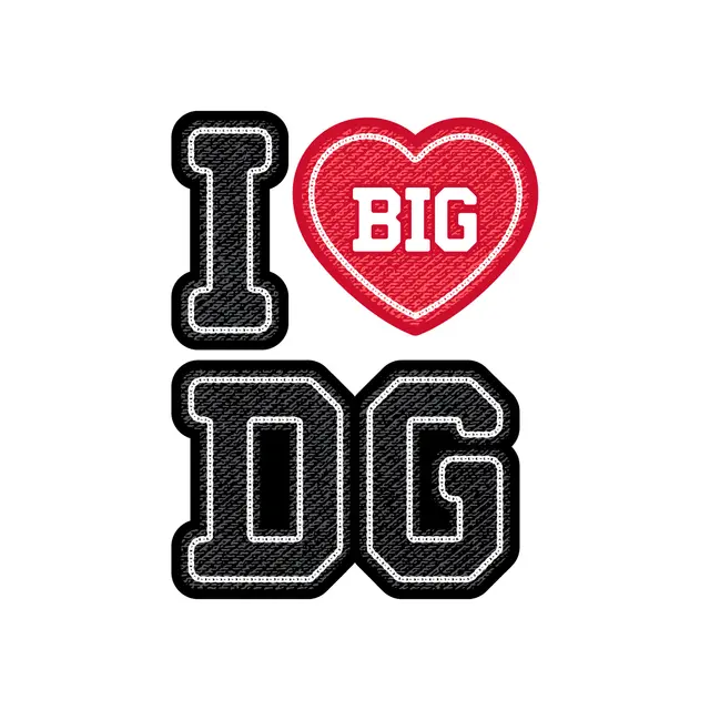 Delta Gamma I Heart DG Big Block Text Big Little Reveal Tank