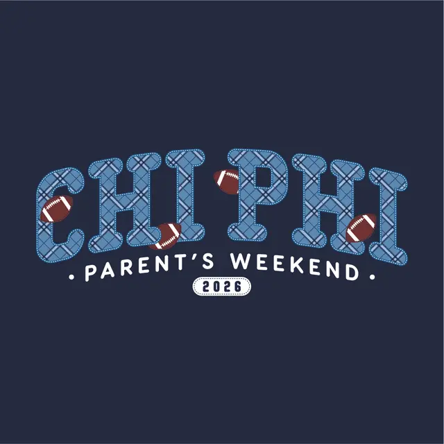 Chi Phi Plaid Football Parent's Weekend Hoodie