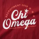Chi Omega Curved Text Rush Bid Tank