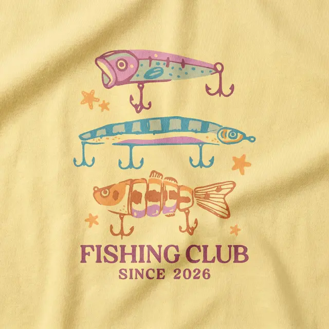 Fishing Club Colorful Lures Graphic PR Sweater