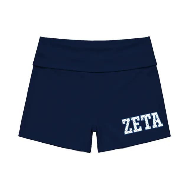 Zeta Tau Alpha Polka Dot Block Lettering PR Shorts 2