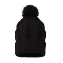 Richardson Chunk Twist Knit Beanie With Cuff 141 Black Front