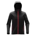 Stormtech Men's Orbiter Softshell Hoody ksh-1 Black with Bright Red Front