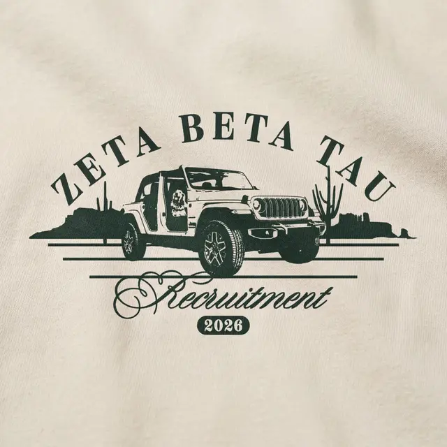 Zeta Beta Tau Jeep Illustration Rush Sweater