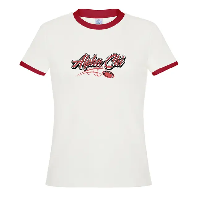 Alpha Chi Omega MovingFootball Graphic Game Day Shirt 2