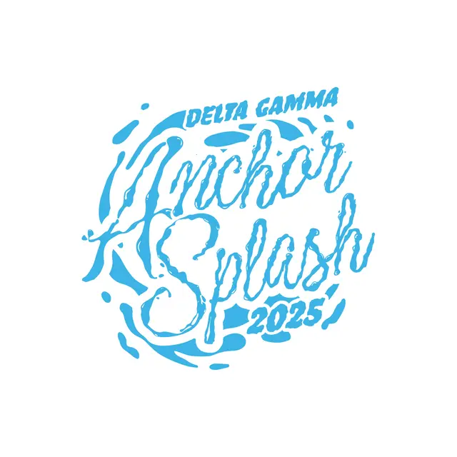 Delta Gamma Splashy Script Anchor Splash Philanthropy Shirt